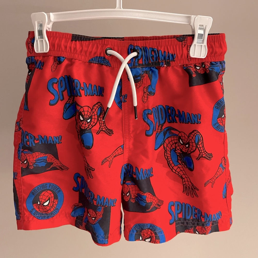 Red Spider-Man Swim Shorts for age 6-7